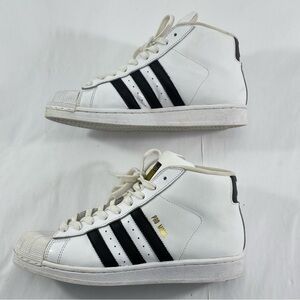 Adidas PRO MODEL S85956 Clamshell High Top White Black Men’s Size 7 1/2 Sneakers
